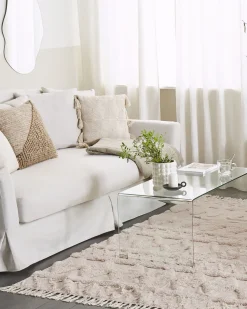 Tapete De Algodao Creme 160 X 230 Cm Didim