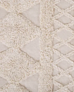 Tapete De Algodao Creme 160 X 230 Cm Didim