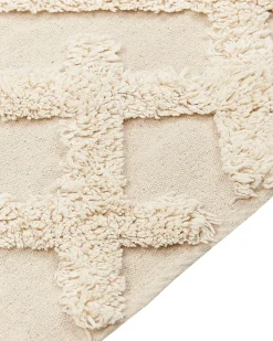 Tapete De Algodao Creme 160 X 230 Cm Ardahan