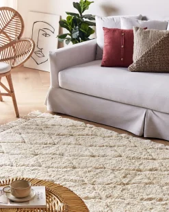 Tapete De Algodao Creme 160 X 230 Cm Silchar