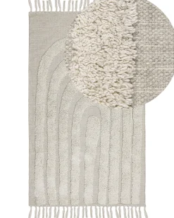 Tapete De Algodao Creme 80 X 150 Cm Hakkari