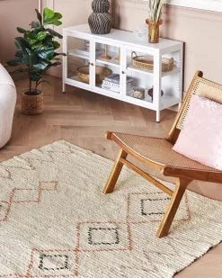 Tapete De Algodao Creme 160 X 230 Cm Guwahati