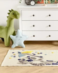 Tapete De Algodao Creme Com Impressao Animal 80 X 150 Cm Singkil