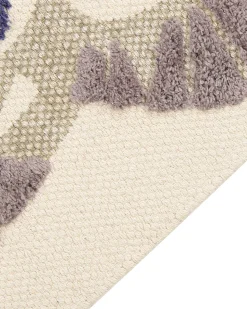 Tapete De Algodao Creme Com Impressao Animal 80 X 150 Cm Singkil