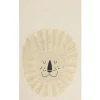 Tapete De Algodao Creme Com Impressao De Leao 80 X 150 Cm Balari