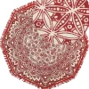 Tapete De Algodao Creme E Vermelho O 120 Cm Mezitili