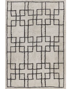 Tapete De Algodao Creme E Preto 160 X 230 Cm Turhal