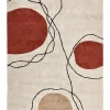 Tapete De Algodao Creme E Vermelho 160 X 230 Cm Bolat