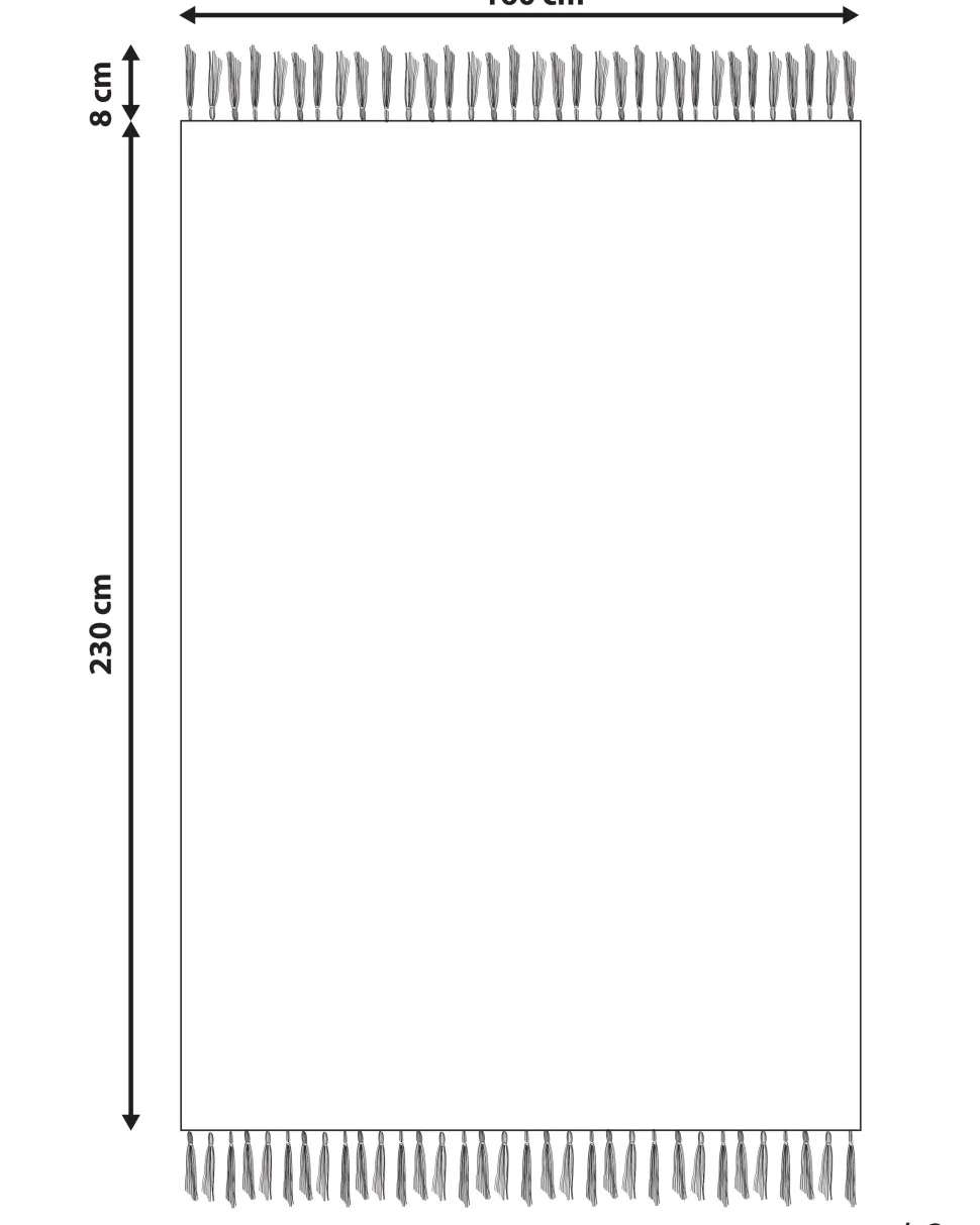 Tapete De Algodao Creme E Branco 160 X 230 Cm Kacem