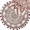 Tapete De Algodao Creme E Vermelho O 120 Cm Oltu
