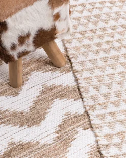 Tapete De Algodao E Juta Creme 160 X 230 Cm Tunceli