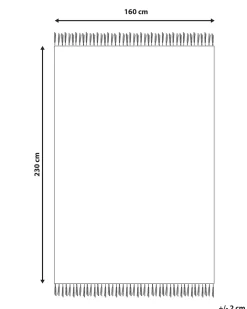 Tapete De Algodao Em Creme E Preto 160 X 230 Cm Muradiye