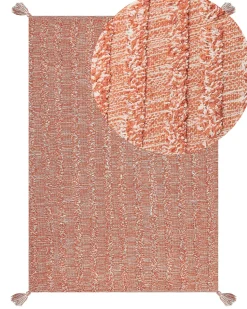Tapete De Algodao Laranja 160 X 230 Cm Mugla