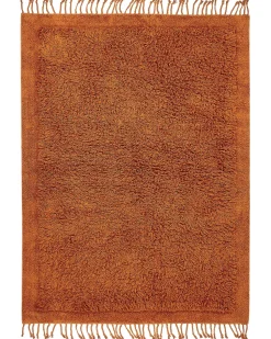 Tapete De Algodao Laranja 140 X 200 Cm Bitlis