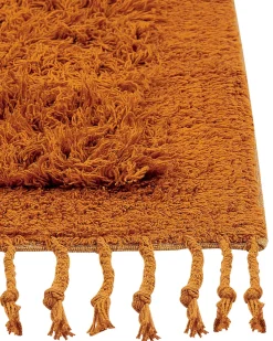 Tapete De Algodao Laranja 140 X 200 Cm Bitlis