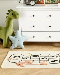 Tapete De Algodao Multicolor Com Impressao De Jogo 80 X 150 Cm Katiet