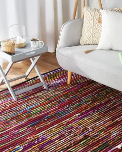 Tapete De Algodao Multicolor Escuro 160 X 230 Cm Bartin