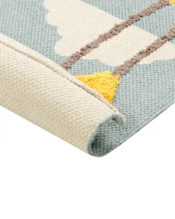 Tapete De Algodao Multicolor Com Impressao De Urso 80 X 150 Cm Barus