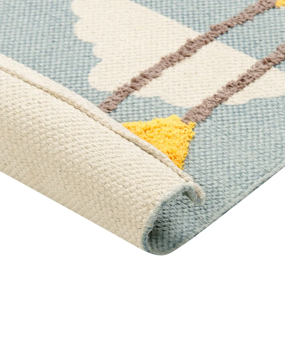 Tapete De Algodao Multicolor Com Impressao De Urso 80 X 150 Cm Barus