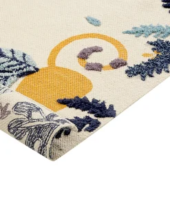 Tapete De Algodao Multicolor Com Impressao Animal 80 X 150 Cm Naibos