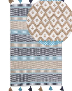 Tapete De Algodao Multicolor 160 X 230 Cm Marmara