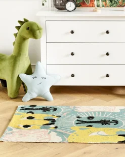 Tapete De Algodao Multicolor Com Impressao De Animal 80 X 150 Cm Tutut