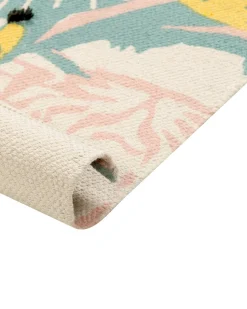 Tapete De Algodao Multicolor Com Impressao De Animal 80 X 150 Cm Tutut