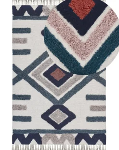 Tapete De Algodao Multicolor 160 X 230 Cm Kozlu