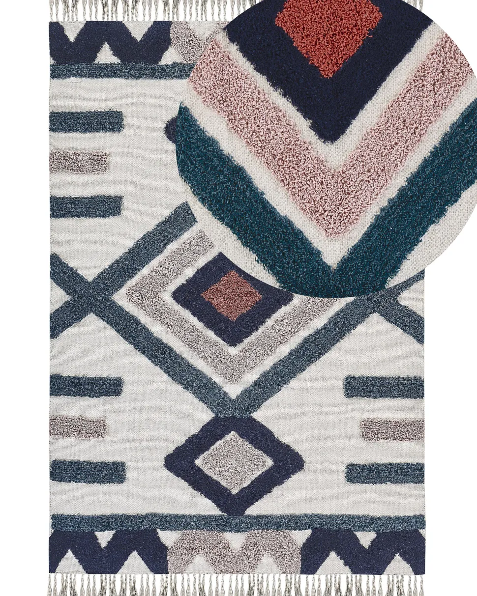 Tapete De Algodao Multicolor 160 X 230 Cm Kozlu