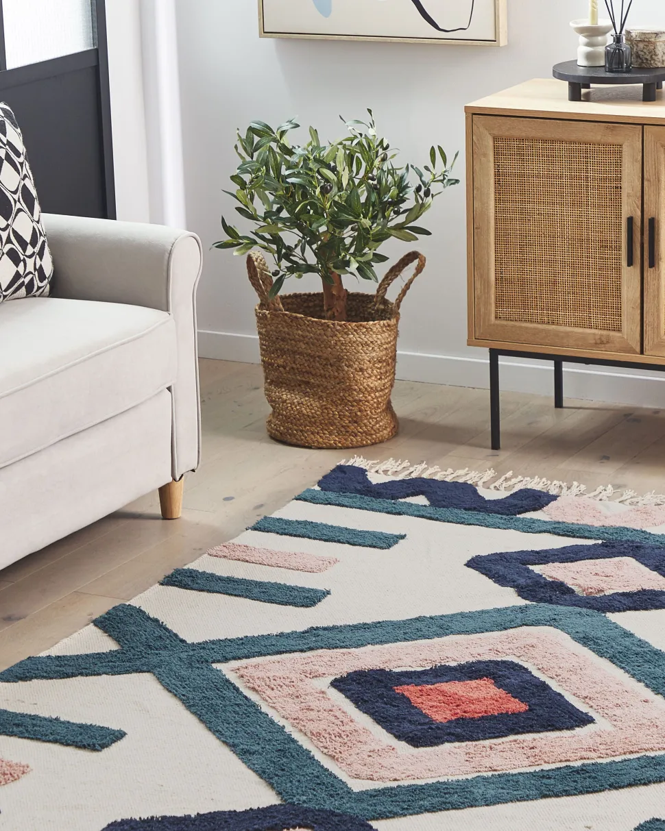 Tapete De Algodao Multicolor 160 X 230 Cm Kozlu