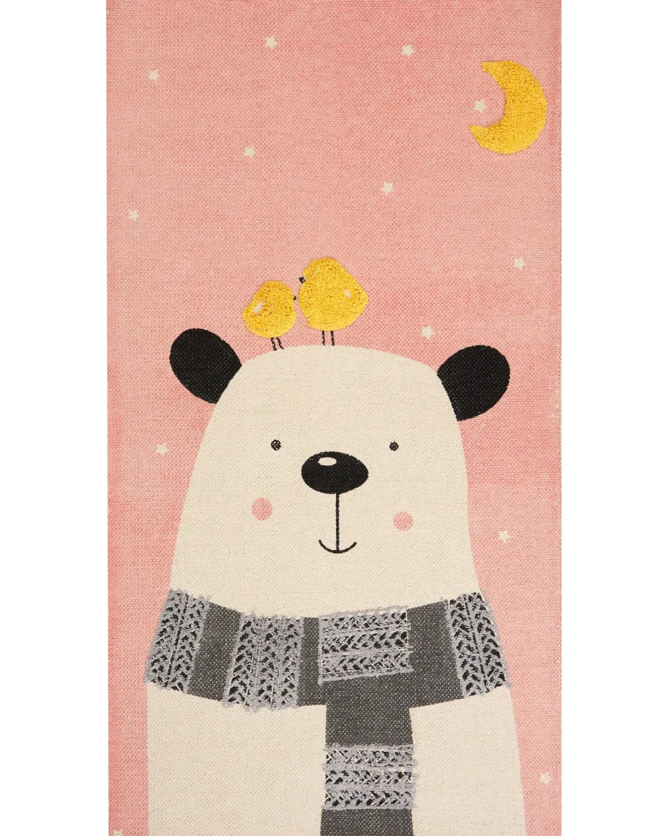 Tapete De Algodao Multicolor Com Impressao De Urso 80 X 150 Cm Tapak