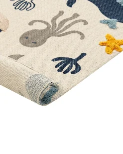 Tapete De Algodao Multicolor Com Impressao Animal 80 X 150 Cm Porsea