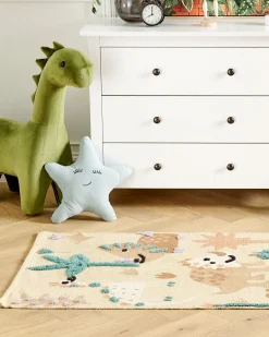 Tapete De Algodao Multicolor Com Impressao Animal 80 X 150 Cm Stabat