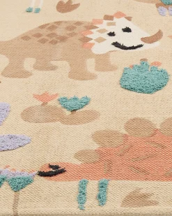 Tapete De Algodao Multicolor Com Impressao Animal 80 X 150 Cm Stabat