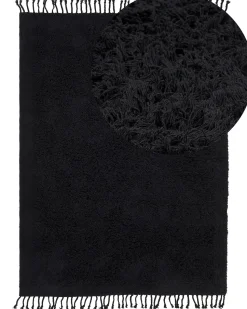 Tapete De Algodao Preto 140 X 200 Cm Bitlis