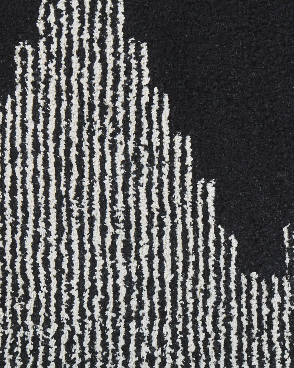 Tapete De Algodao Preto E Branco 160 X 230 Cm Bathinda