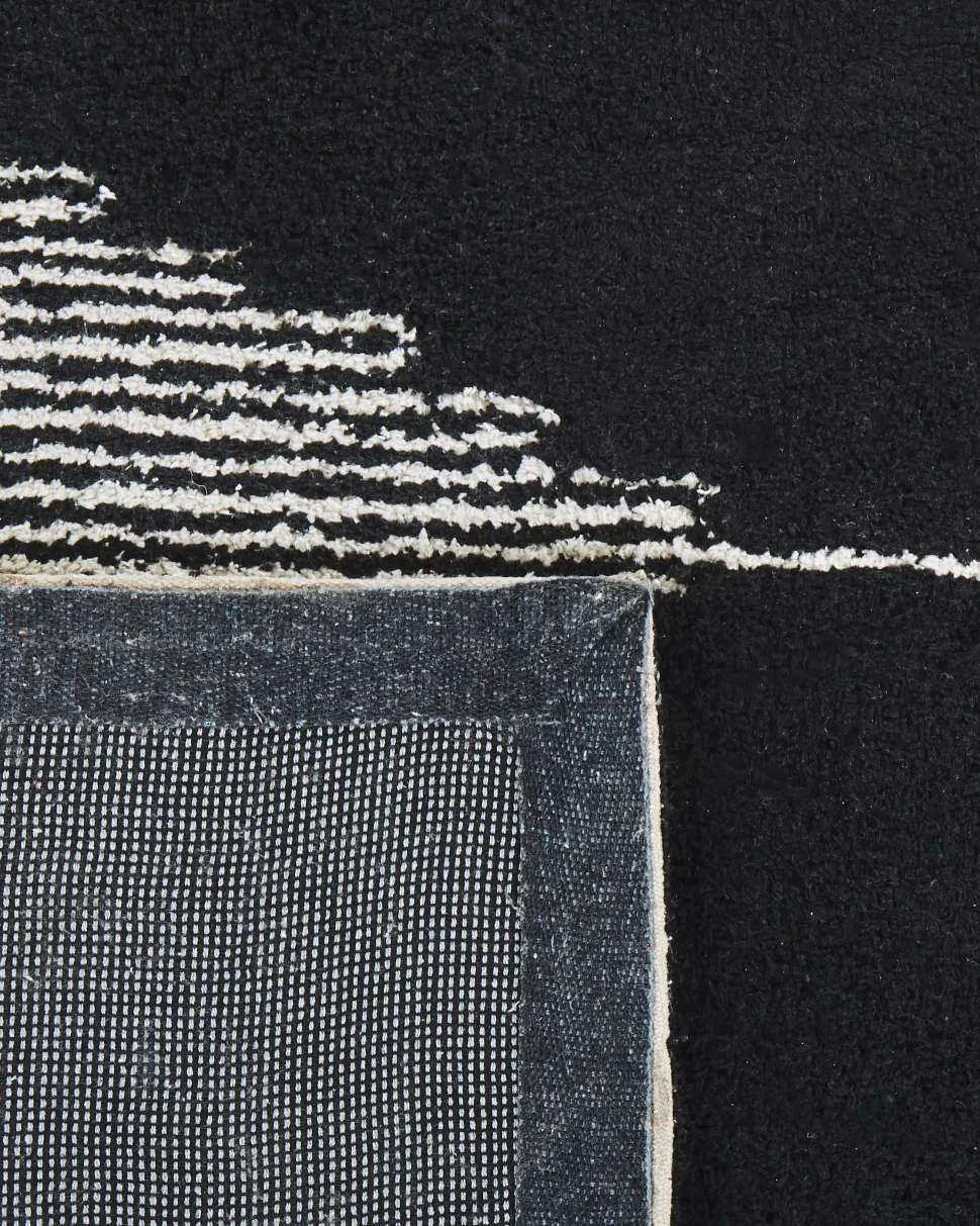 Tapete De Algodao Preto E Branco 160 X 230 Cm Bathinda