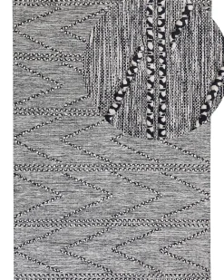 Tapete De Algodao Preto E Branco 160 X 230 Cm Termal