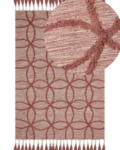 Tapete De Algodao Vermelho 160 X 230 Cm Kirsehir