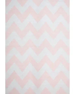 Tapete De Area Branco E Rosa 160 X 230 Cm Konarli