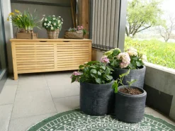 Tapete De Area Redondo Reversivel Verde E Branco 140 Cm Yalak