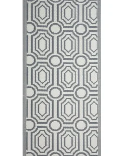 Tapete De Area Reversivel Cinzento 90 X 180 Cm Bidar