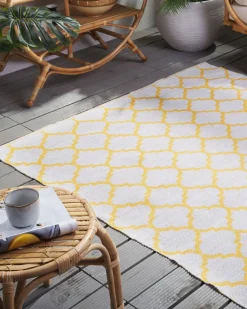 Tapete De Area Reversivel Amarelo 160 X 230 Cm Aksu