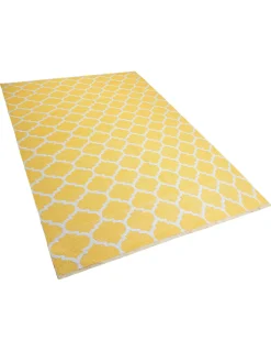 Tapete De Area Reversivel Amarelo 160 X 230 Cm Aksu