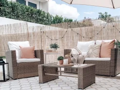 Tapete De Area Reversivel Creme 160 X 230 Cm Aksu