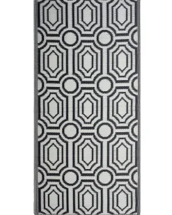 Tapete De Area Reversivel Preto 90 X 180 Cm Bidar