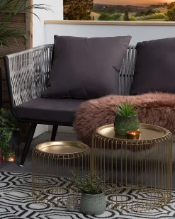 Tapete De Area Reversivel Preto 90 X 180 Cm Bidar