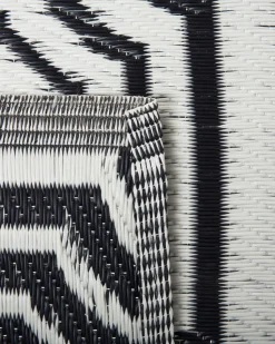 Tapete De Area Reversivel Preto 90 X 180 Cm Bidar