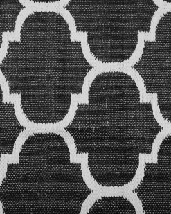Tapete De Area Reversivel Preto E Branco 160 X 230 Cm Aladana