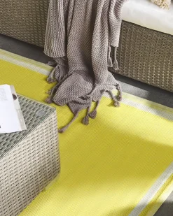 Tapete De Exterior Amarelo 120 X 180 Cm Etawah